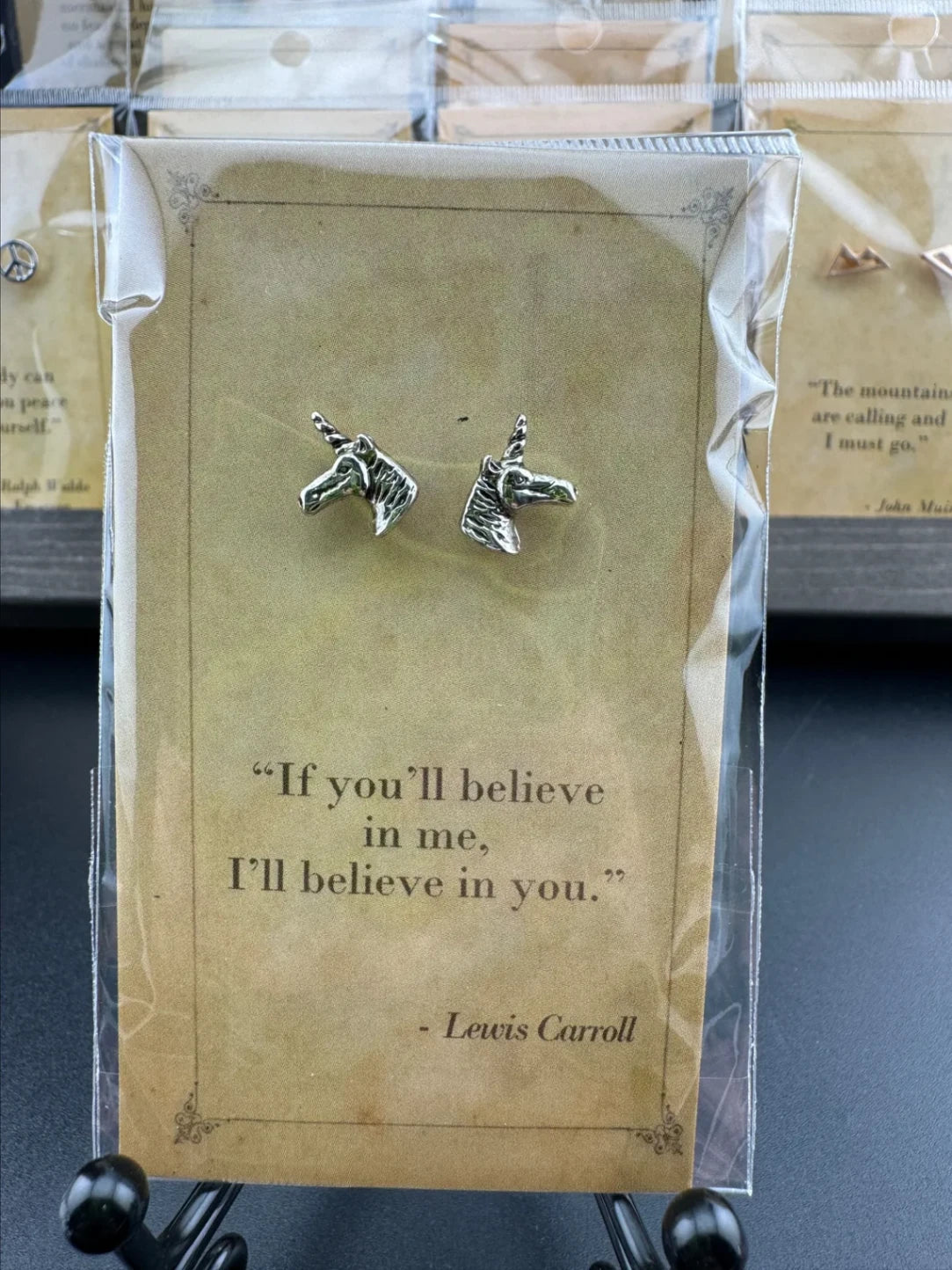 Unicorn Lewis Carroll Earrings