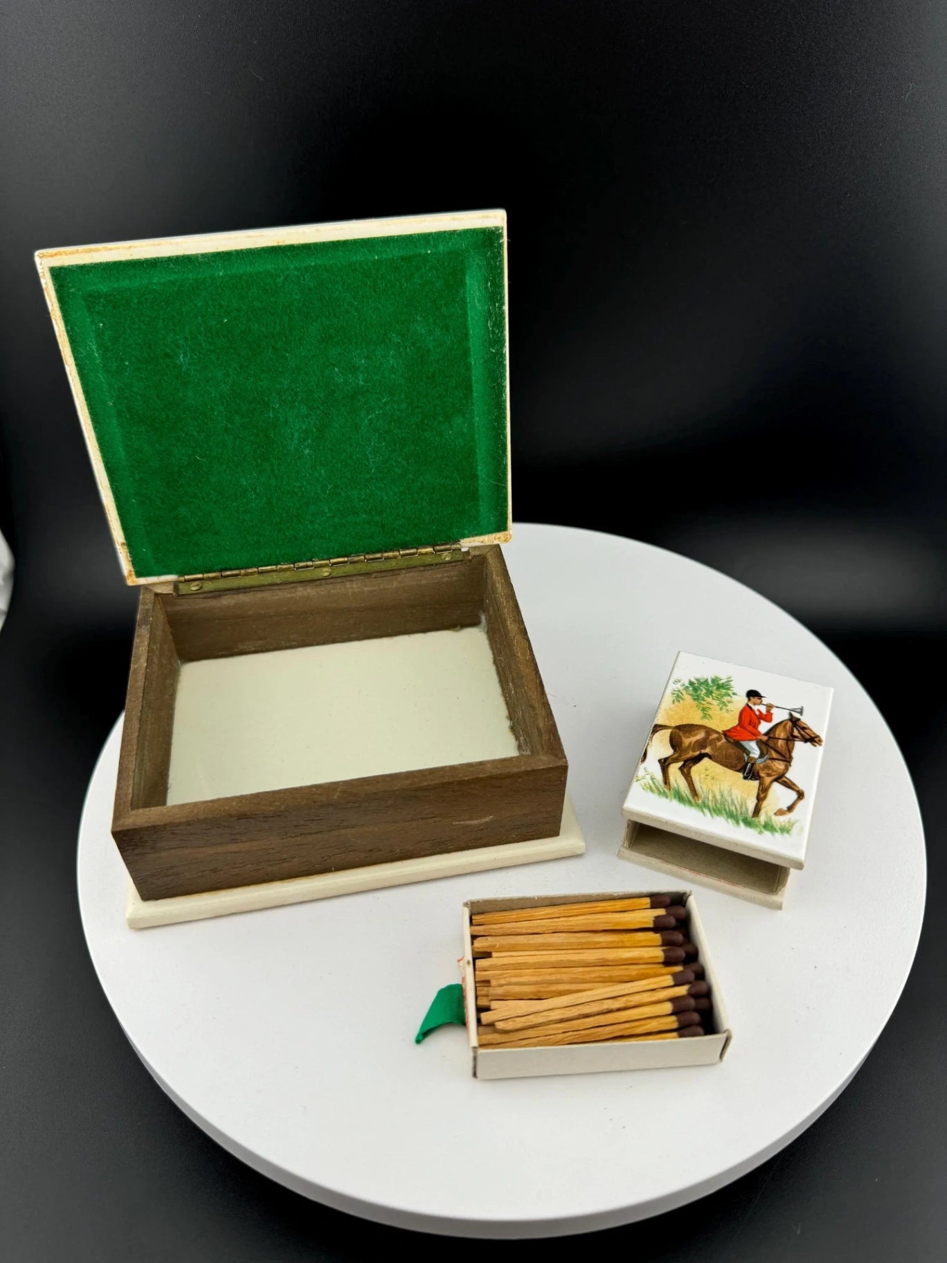 Vintage Cigarette Match Box Set - Fox Hunting