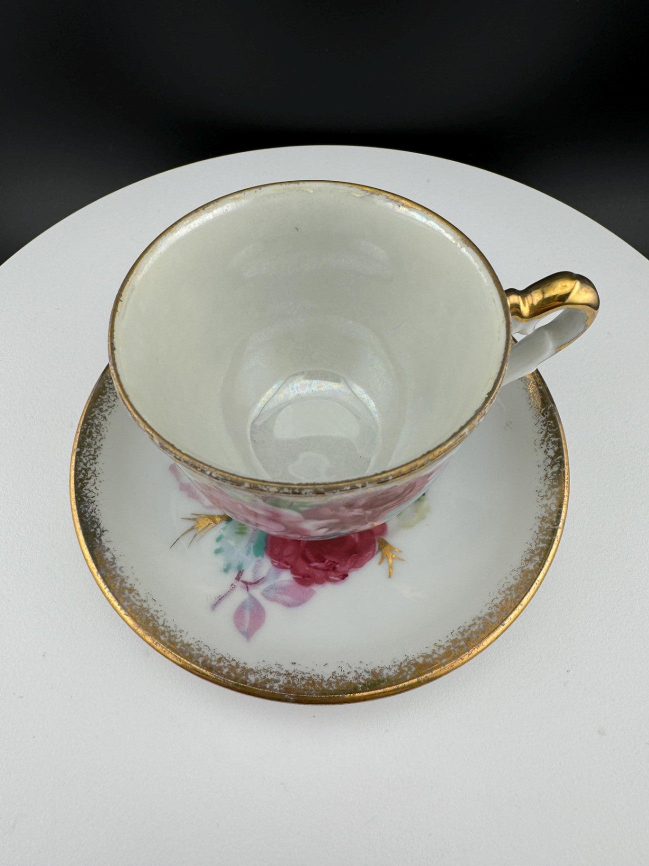 Vintage Napco Hand Painted Miniature Tea Cup & Saucer