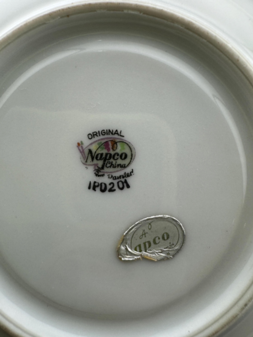 Vintage Napco Hand Painted Miniature Tea Cup & Saucer