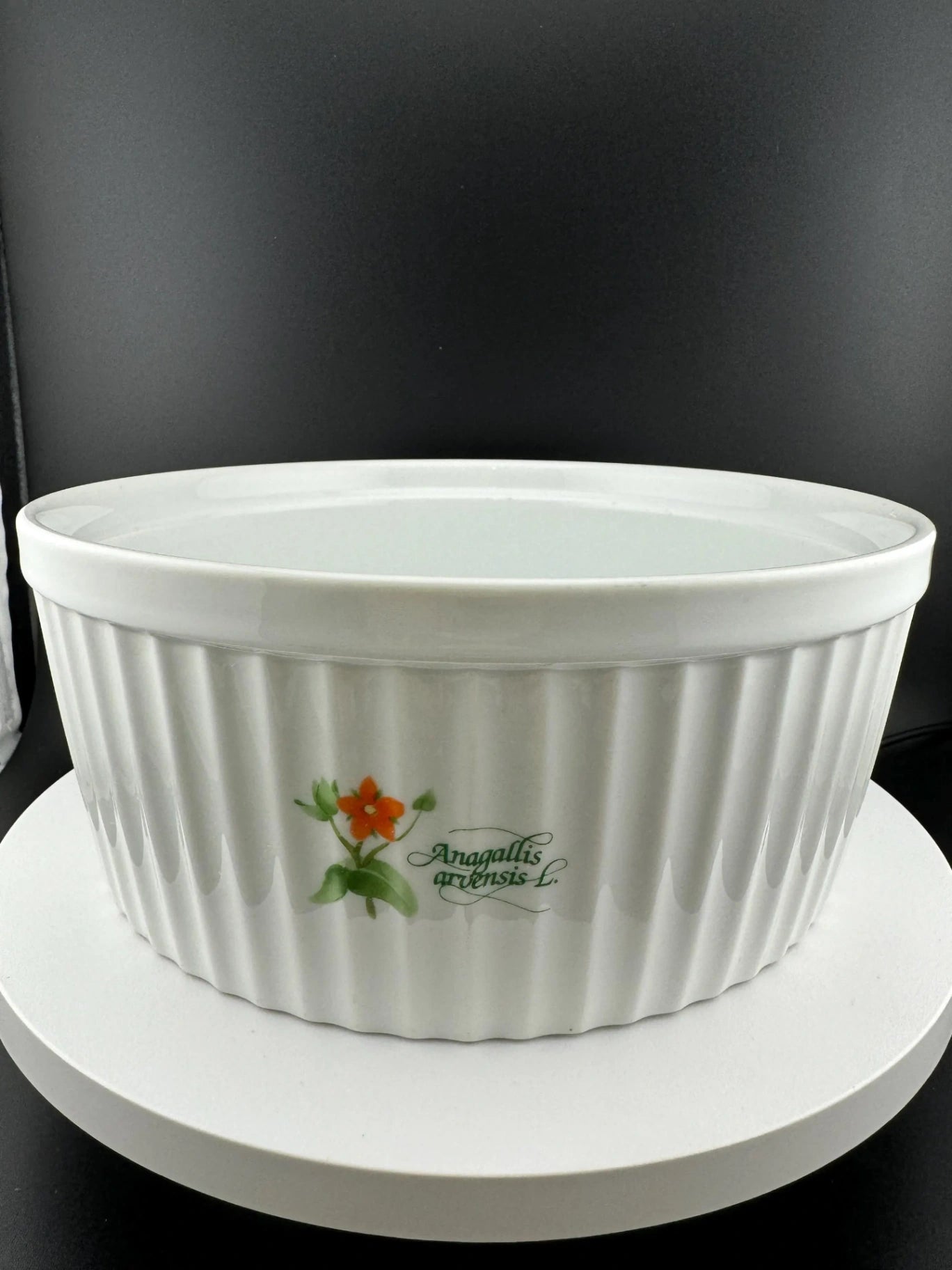 Vintage Anchor Hocking Floret Souffle Dish
