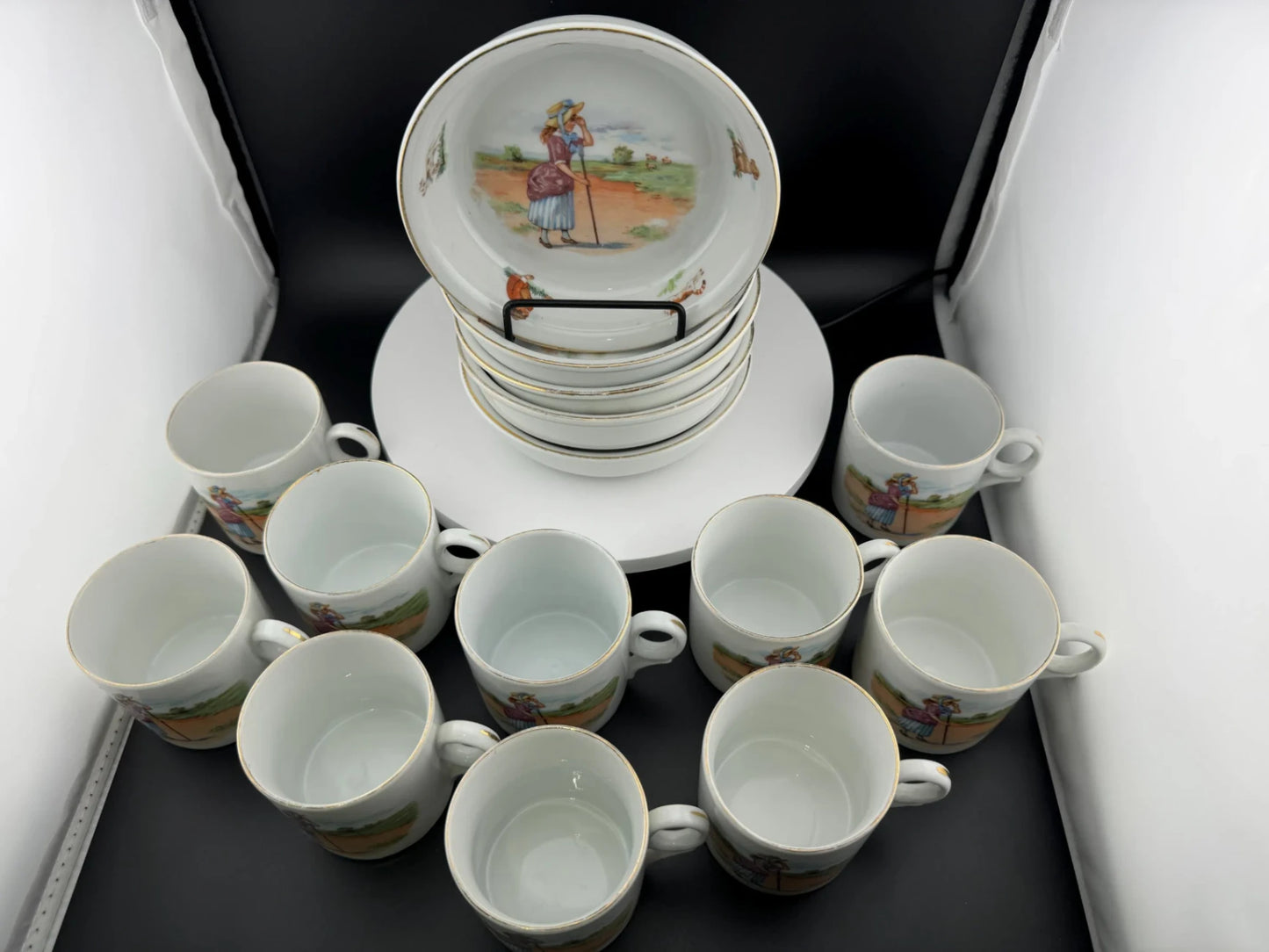 Vintage Porcelain Nursery Rhyme Tea Sets Made in Germany