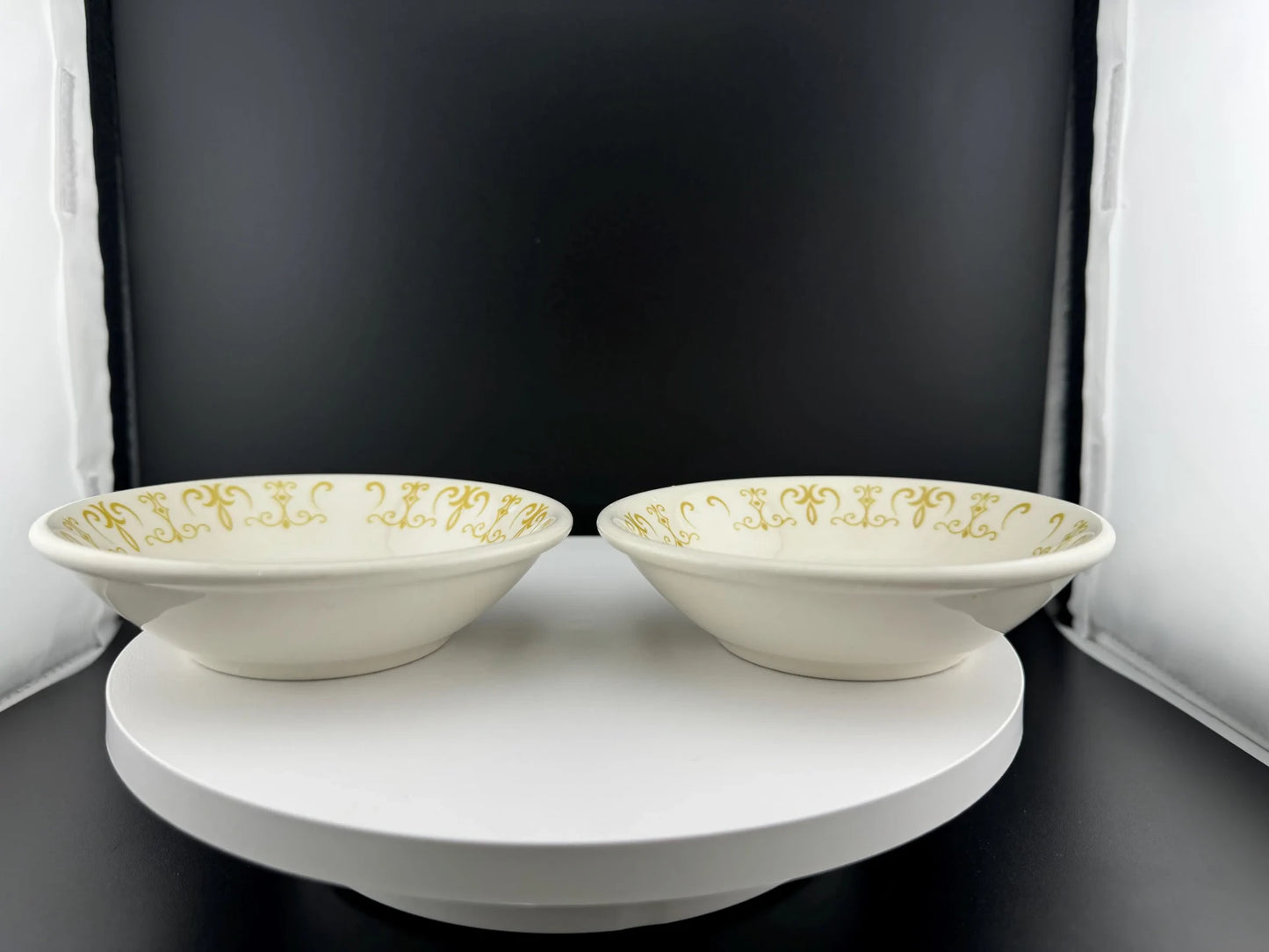 Vintage Homer Laughlin Gold Scroll Finger Bowl