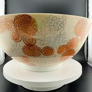 Fujita Kutani Orange Chrysanthemum Serving Bowl - 10"