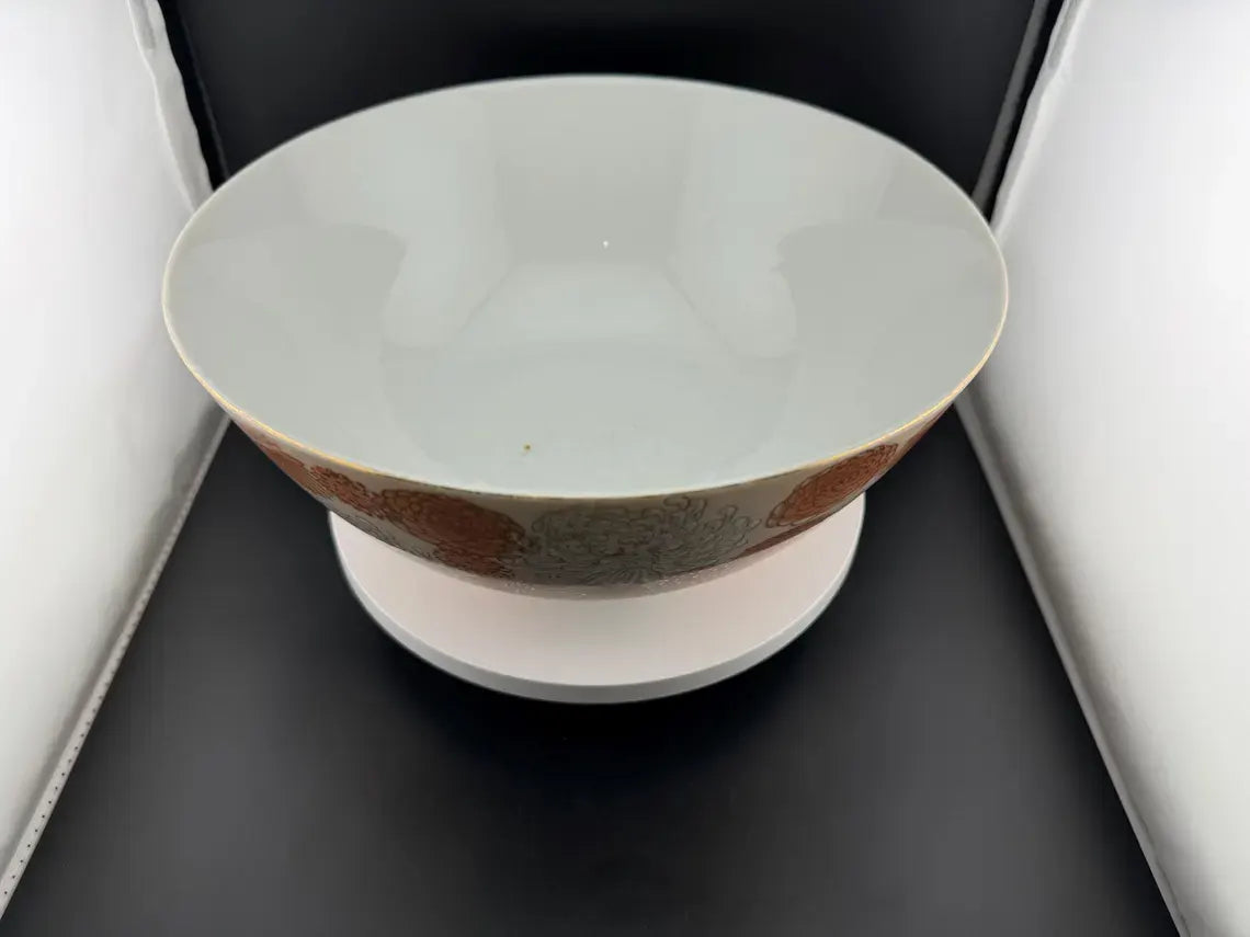 Fujita Kutani Orange Chrysanthemum Serving Bowl - 10"