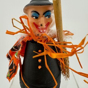 Kitschy Homemade Terracotta Pot Witch