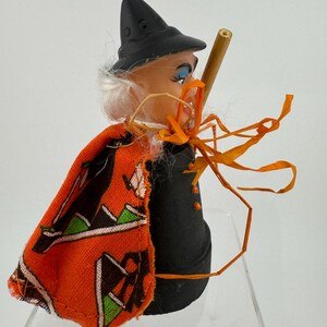 Kitschy Homemade Terracotta Pot Witch