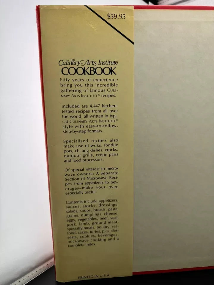 The Culinary Arts Institute Cookbook - 1985 Hardcover