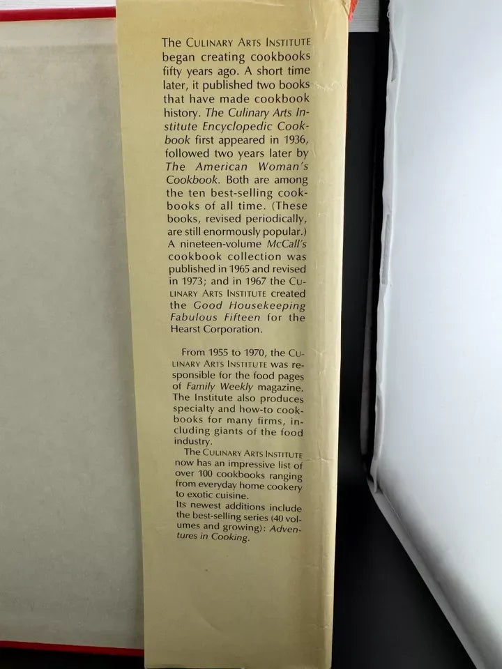 The Culinary Arts Institute Cookbook - 1985 Hardcover
