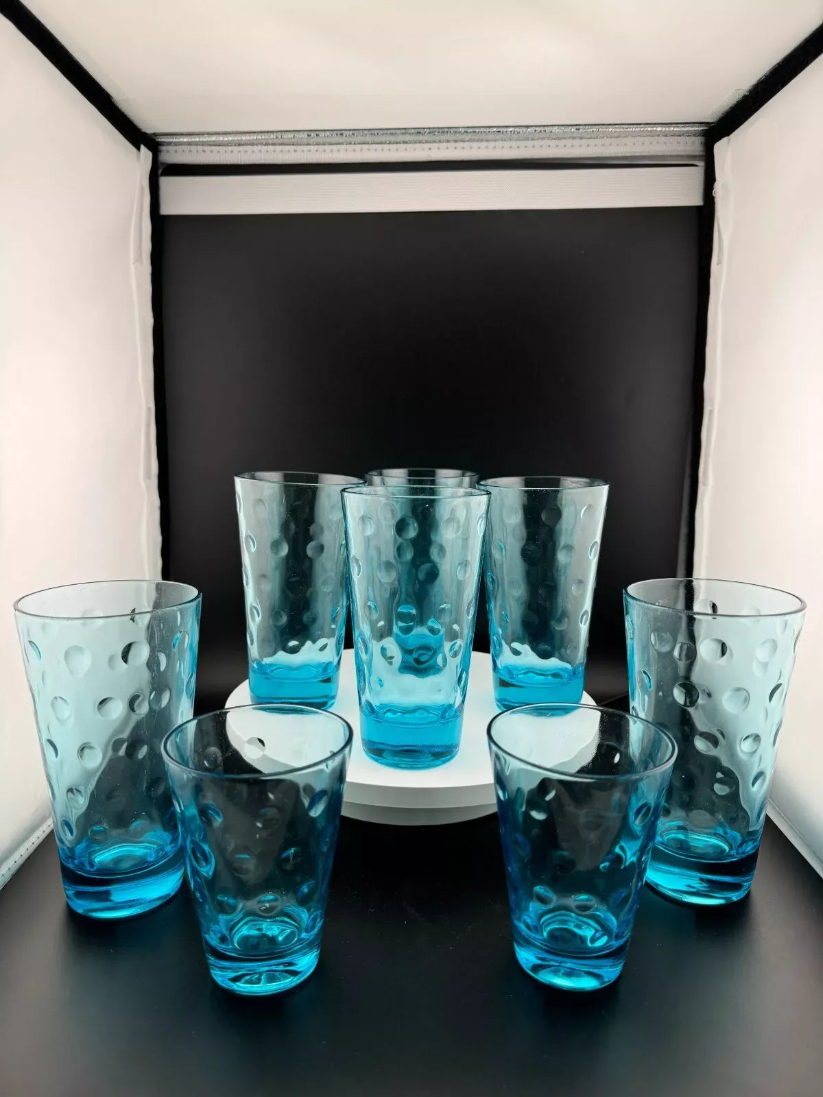 Vintage Hazel Atlas Capri Dots Glasses - Set of 2 Juice Glasses