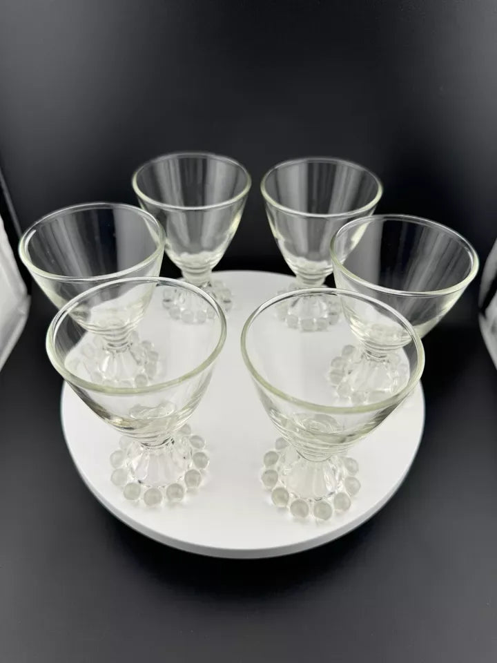 Vintage Anchor Hocking Boopie Pattern Glassware - Set of 6