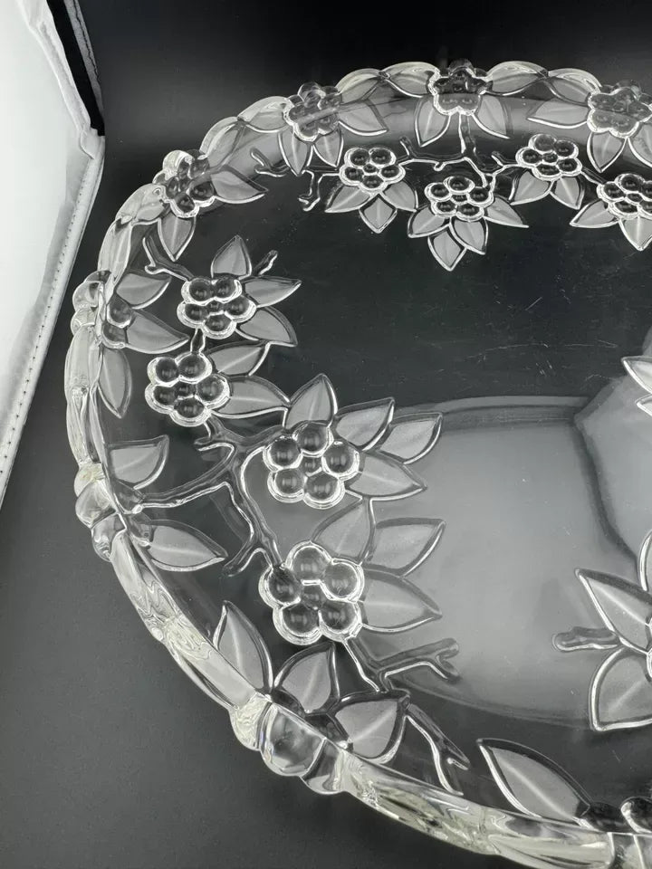 Walther Glass Clear Glass Cherry Blossom, Apple Blossom Serving Plate