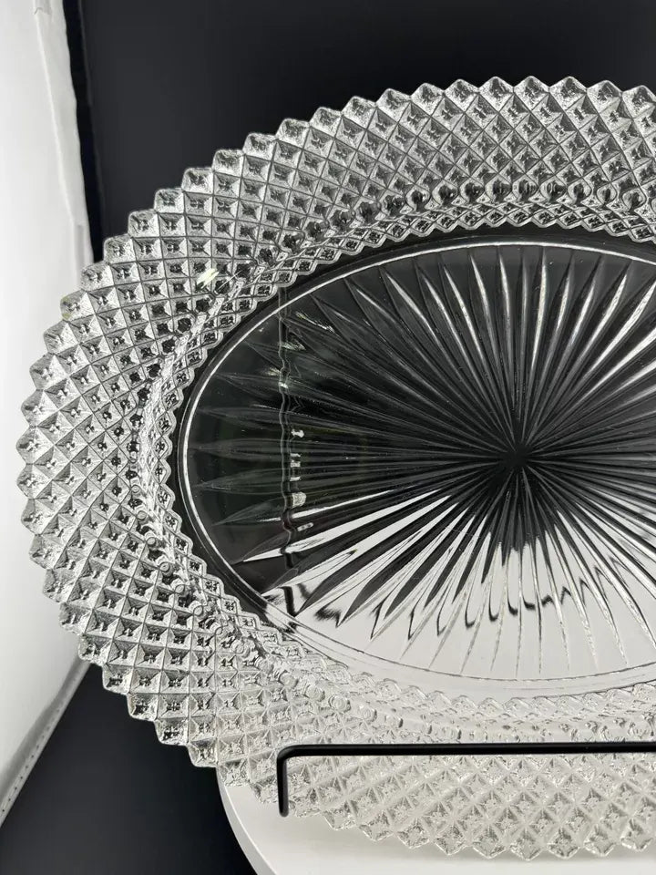 Vintage Anchor Hocking Clear Miss America Oval Serving Platter