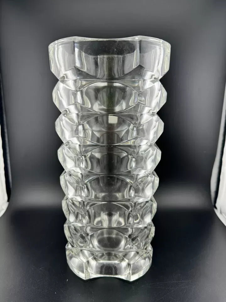 Lady Victoria Fine Crystal Vase Clear Chantelle Pattern with Box