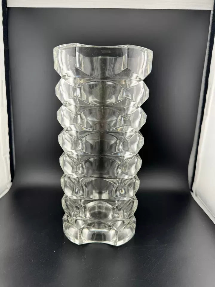 Lady Victoria Fine Crystal Vase Clear Chantelle Pattern with Box