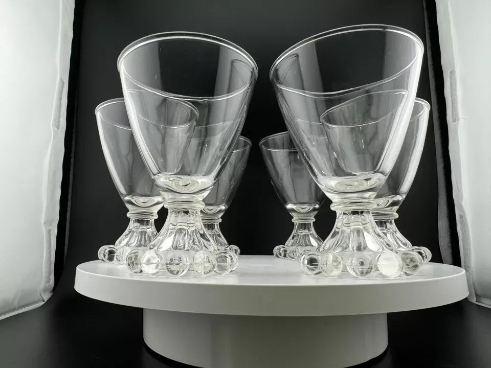 Vintage Anchor Hocking Boopie Pattern Glassware - Set of 6