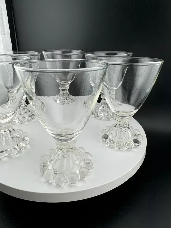 Vintage Anchor Hocking Boopie Pattern Glassware - Set of 6