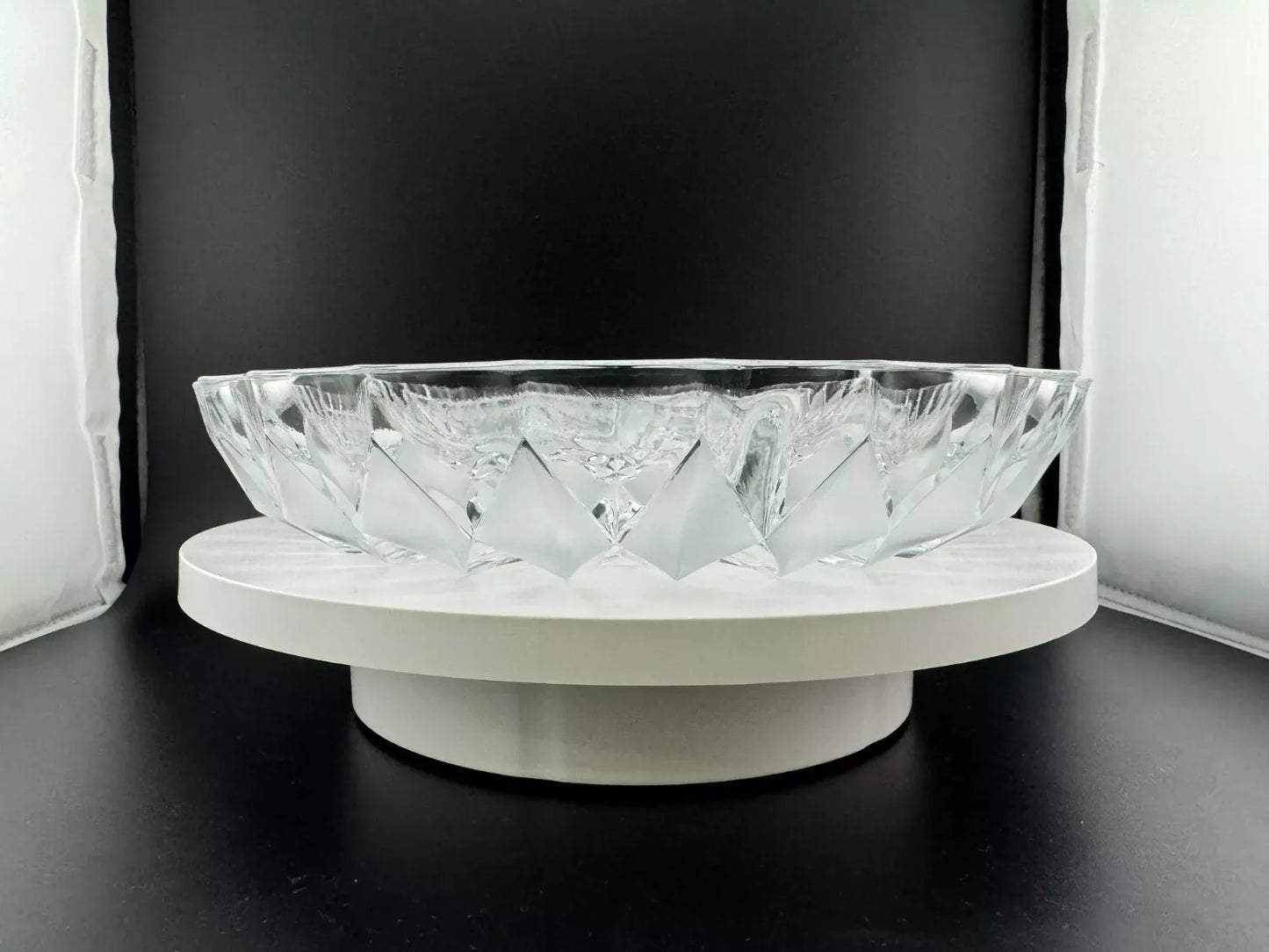 Diamond Pattern Clear Glass 3-Compartment Relish Dish