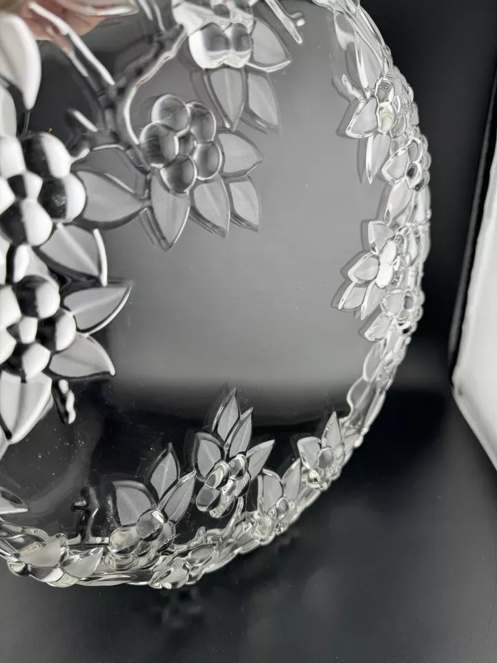 Walther Glass Clear Glass Cherry Blossom, Apple Blossom Serving Plate
