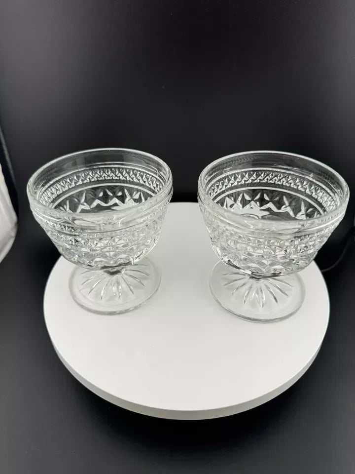 Anchor Hocking Wexford Clear Glass Sherbet Dishes