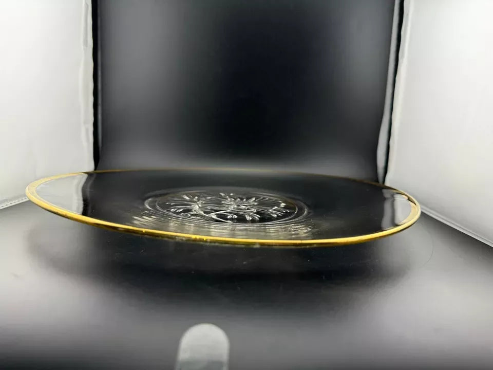 Vintage Gailstyn "It's a Dilly" Gold Rimmed Serving Plate