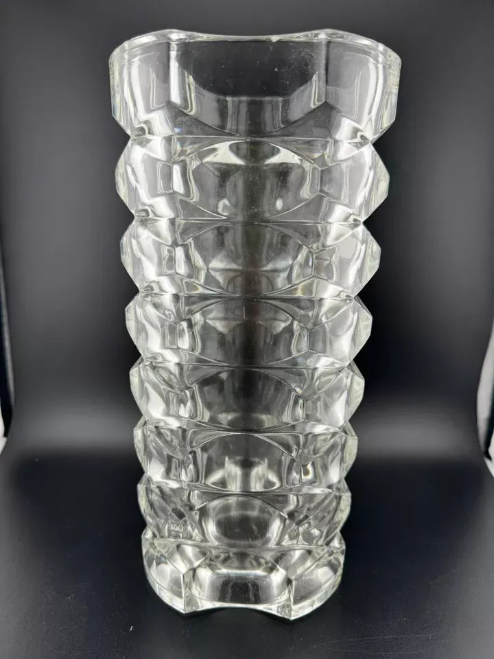 Lady Victoria Fine Crystal Vase Clear Chantelle Pattern with Box