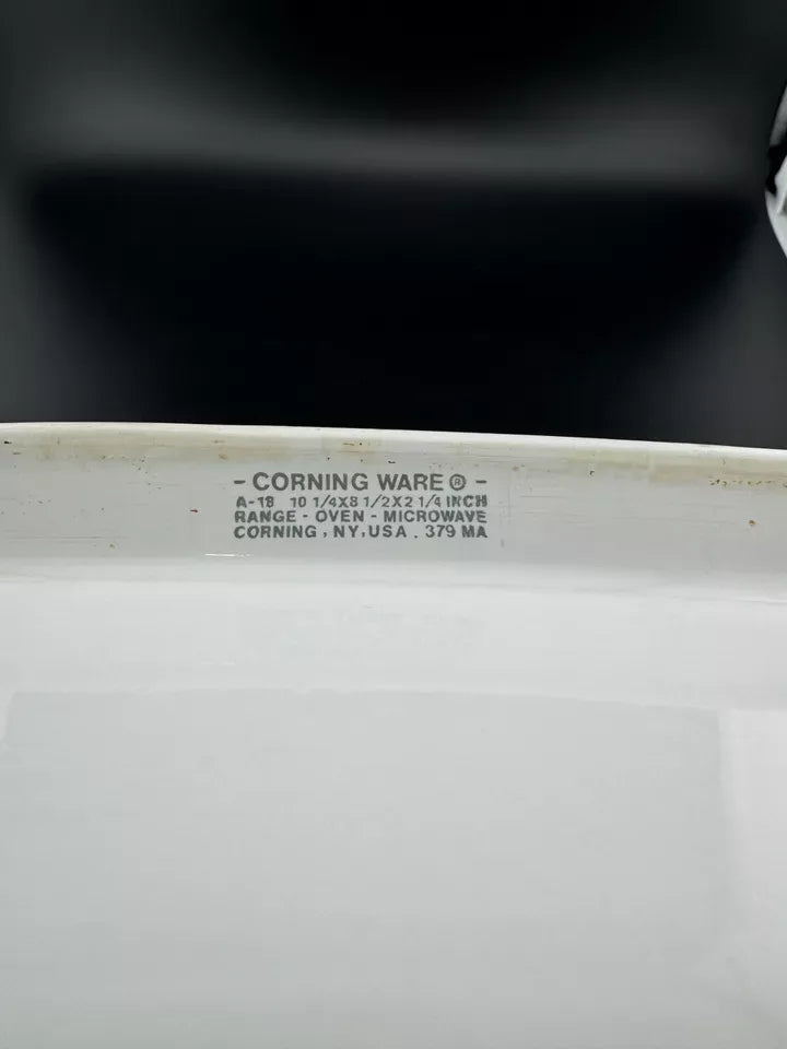 Corning Ware White Casserole Dish - A-18