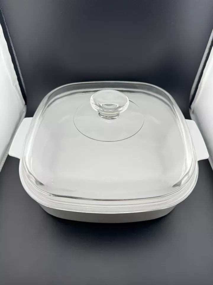 Vintage Corningware MW-A-10 Microwave Browning Dish with Lid
