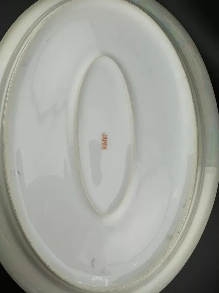 Vintage Gold Rimmed Lusterware Serving Platter