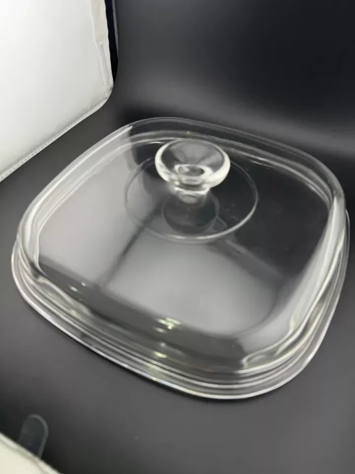 Vintage Corningware MW-A-10 Microwave Browning Dish with Lid