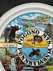 Vintage Tin State Souvenir Trays - Pocono