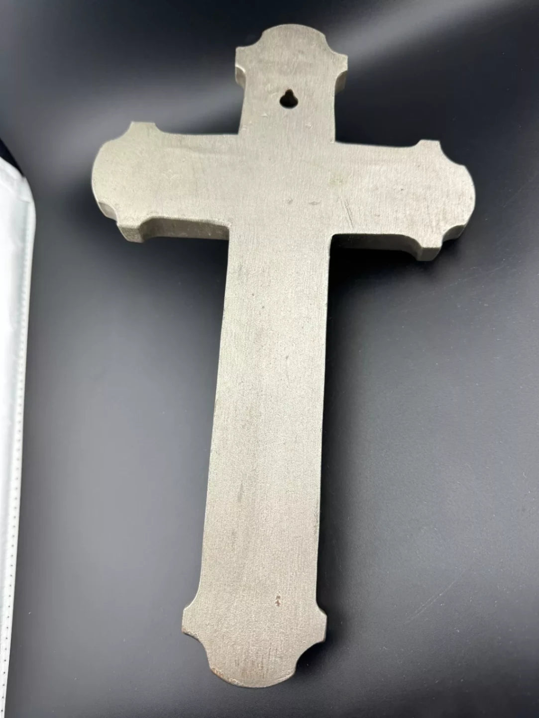 Large Resin & Brass Gold-tone Crucifix Vintage