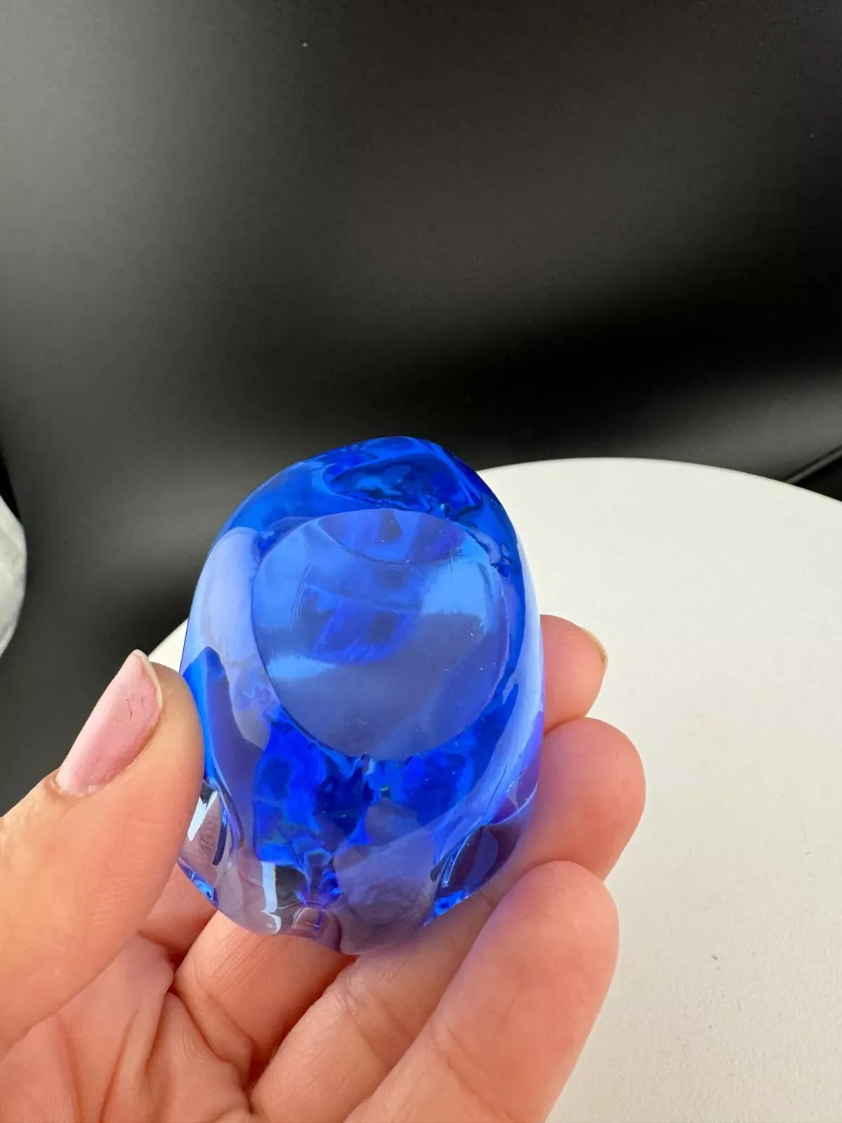 Cobalt Blue Glass Swan Figurine/Paperweight