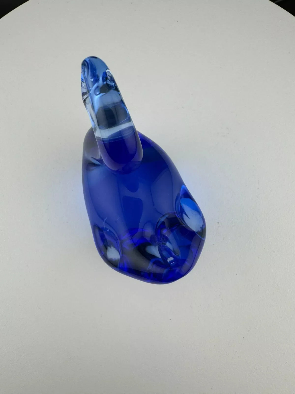 Cobalt Blue Glass Swan Figurine/Paperweight
