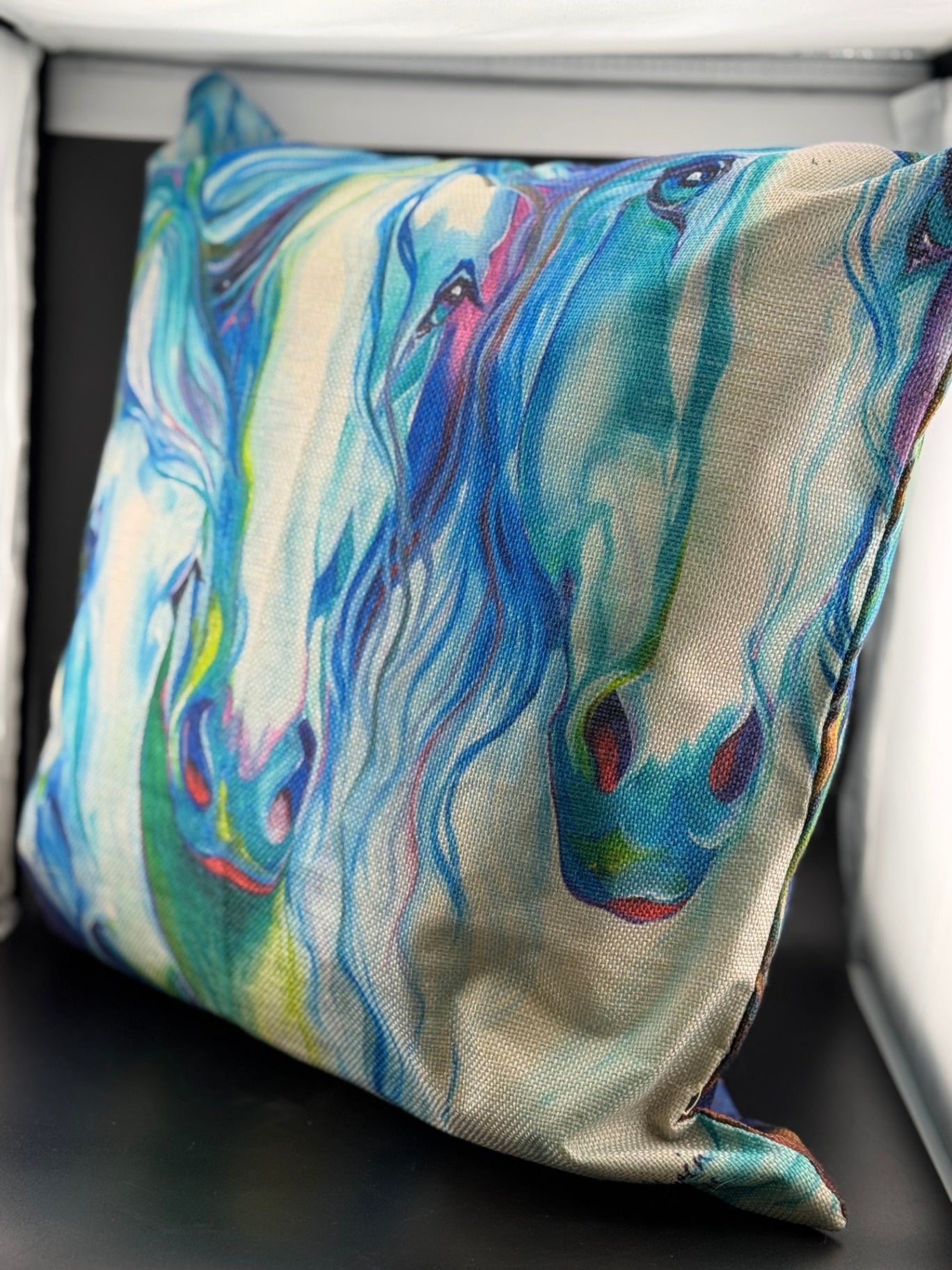 Marcia Baldwin Watercolor Horses Accent Pillow