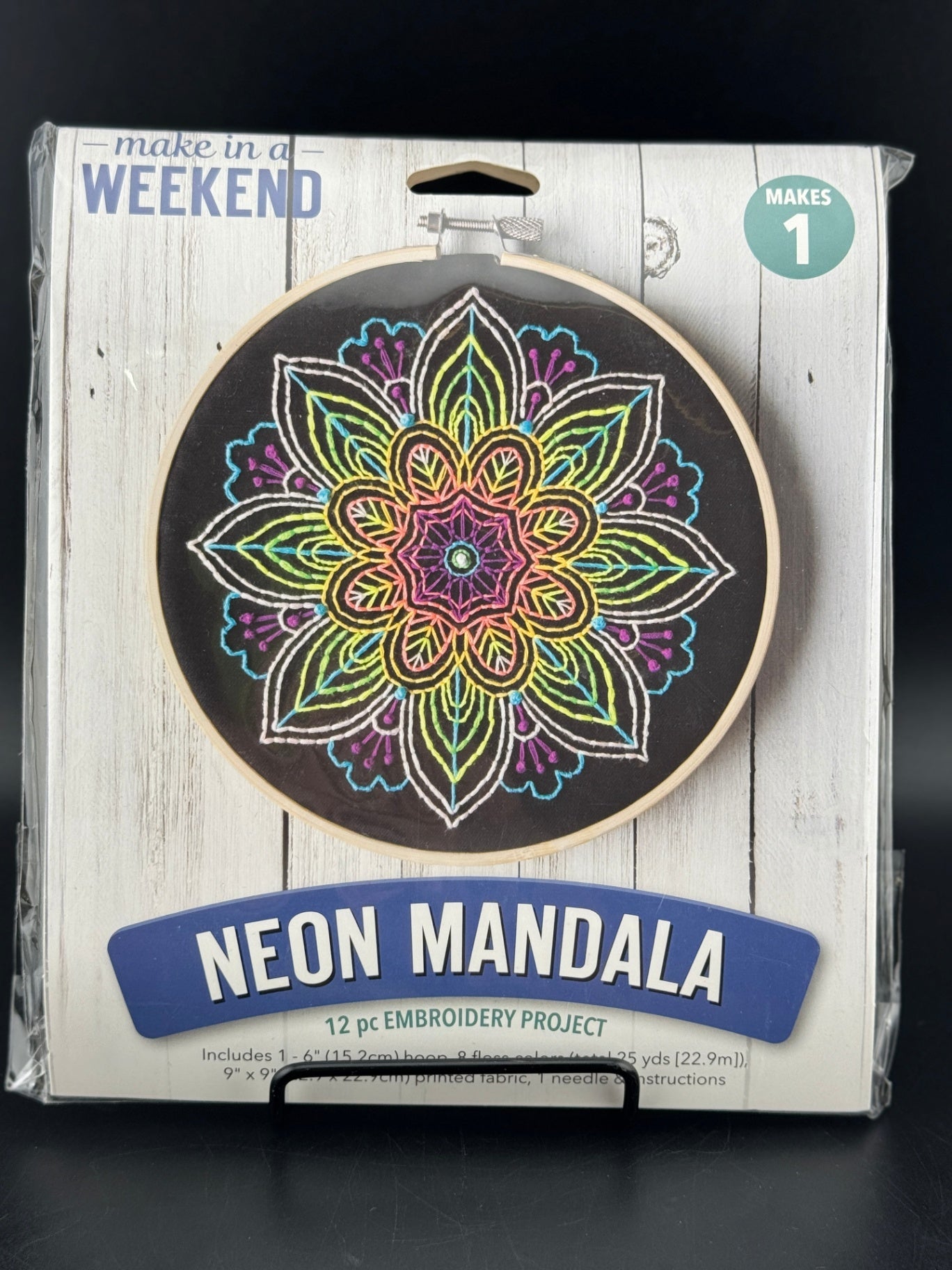 New Neon Mandala 6" Hoop Embroidery Kit - #49808