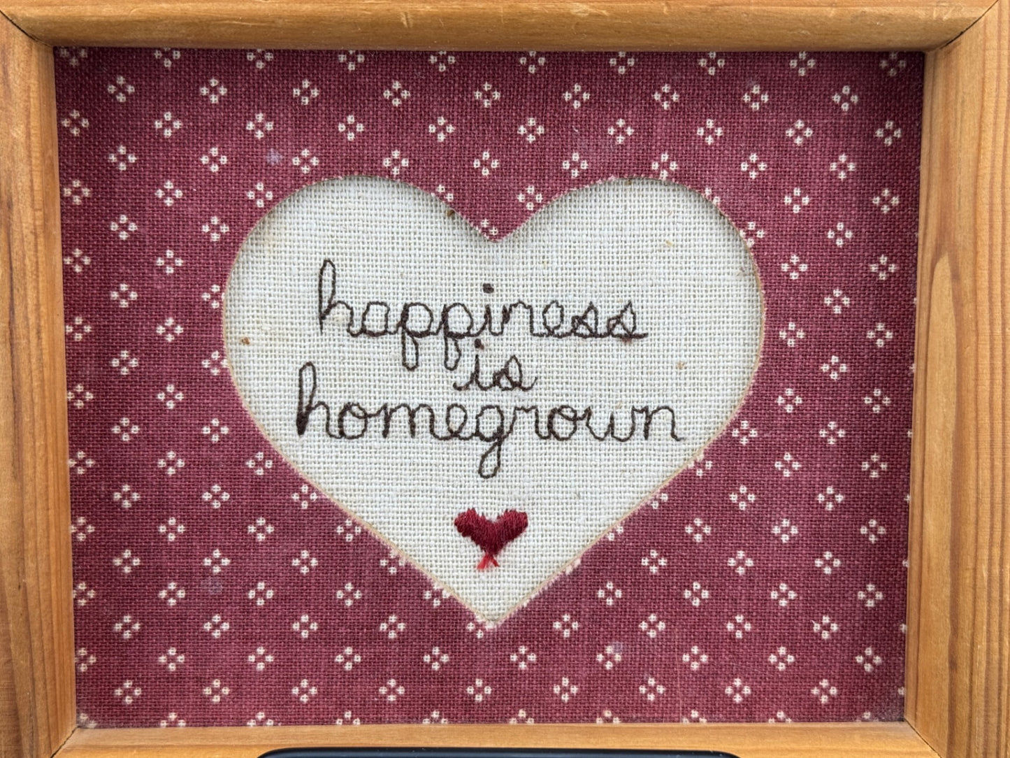 Happiness is Homegrown Machine Embroidery