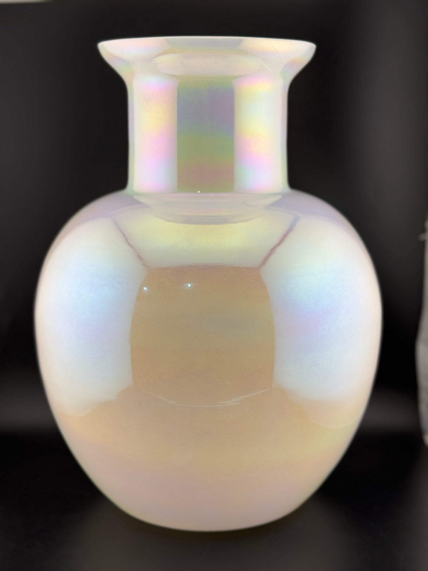 American Hand Blown Glass Opalescent Vase