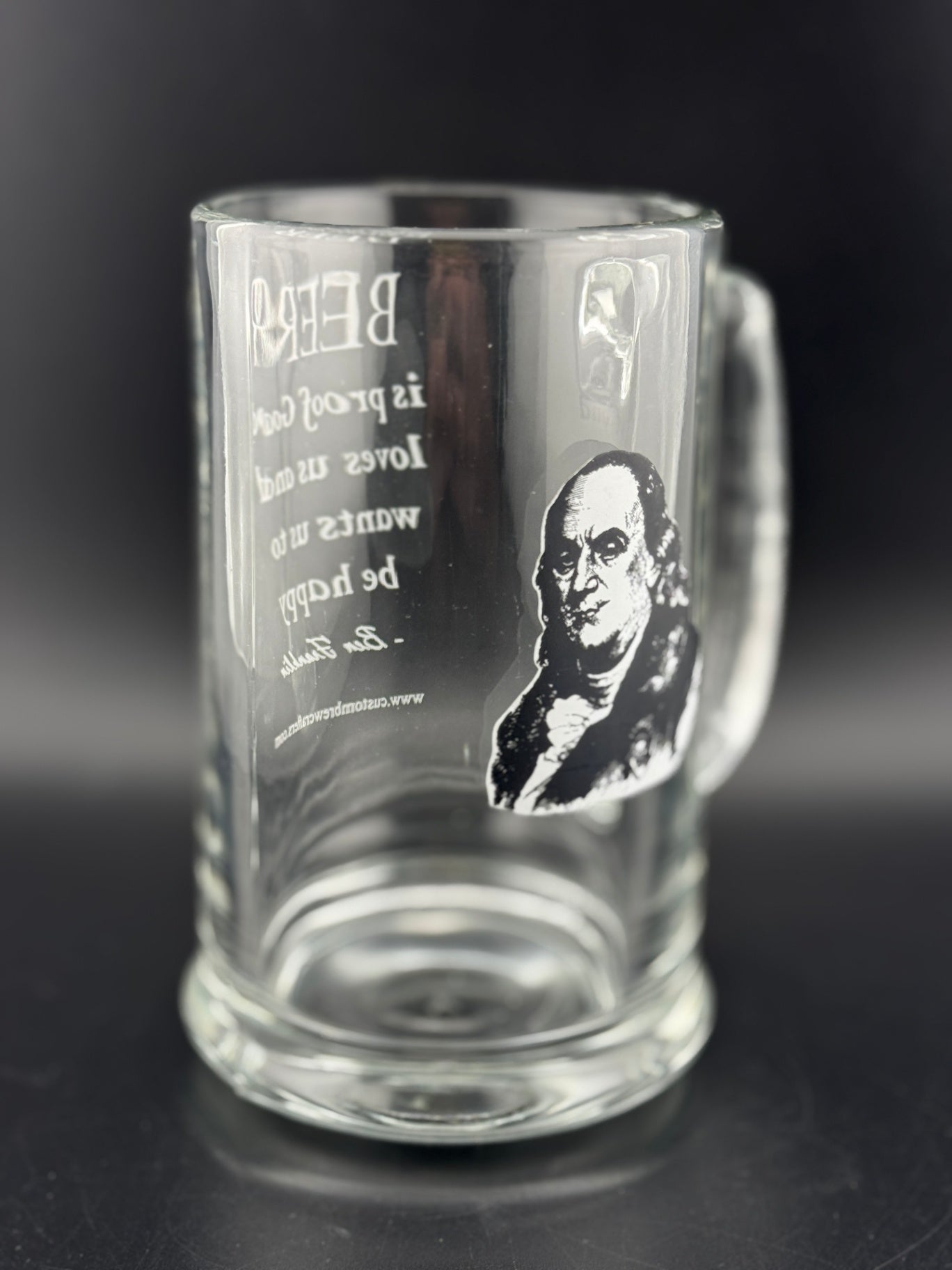 Benjamin Franklin Quote Beer Mug