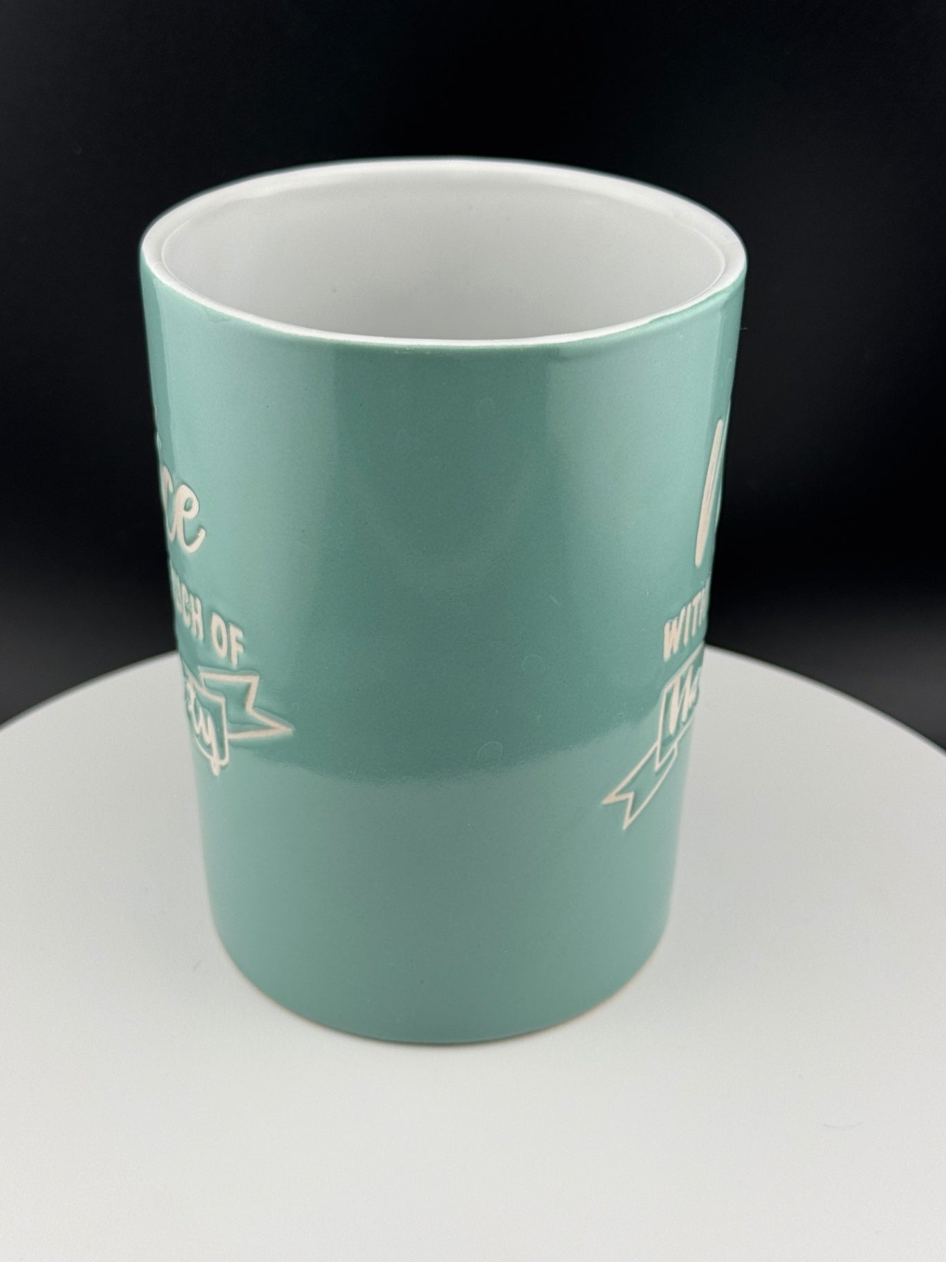 Nice with a Touch of Naughty Turquoise Mug by Fabulous Home