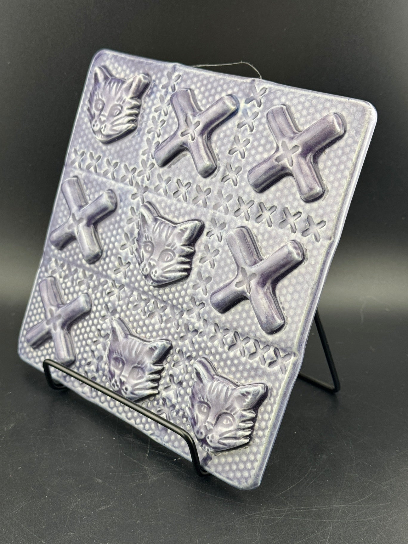 Ceramic "Cat Tac Toe" Wall Art
