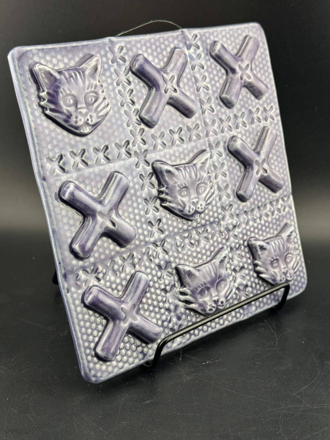 Ceramic "Cat Tac Toe" Wall Art