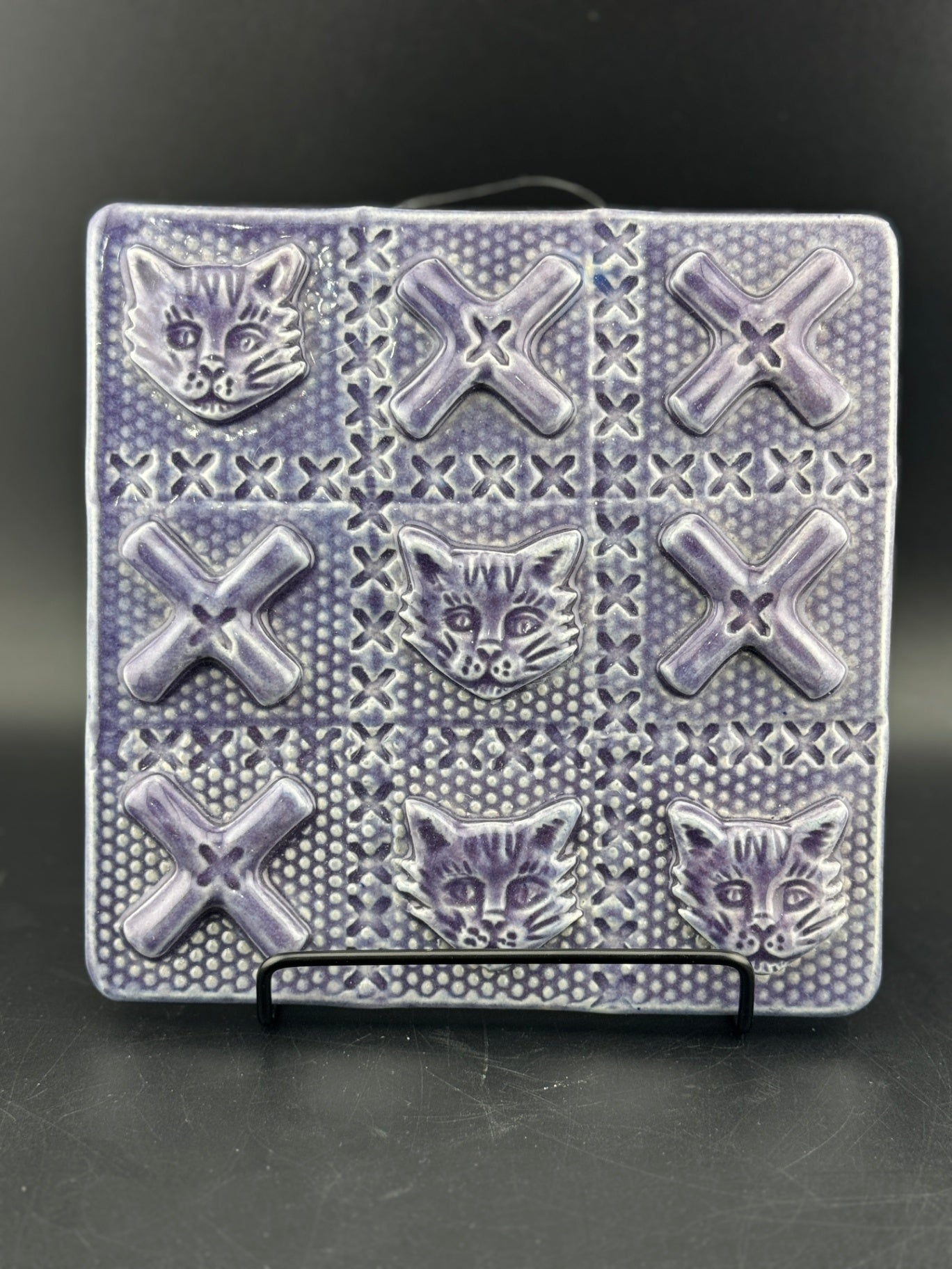 Ceramic "Cat Tac Toe" Wall Art