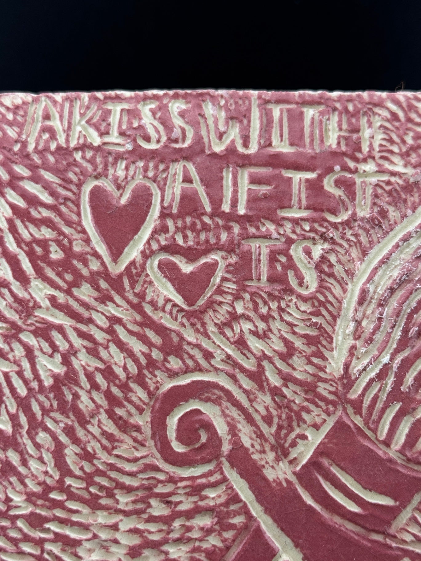 Kitschy Ceramic Trivet/Art