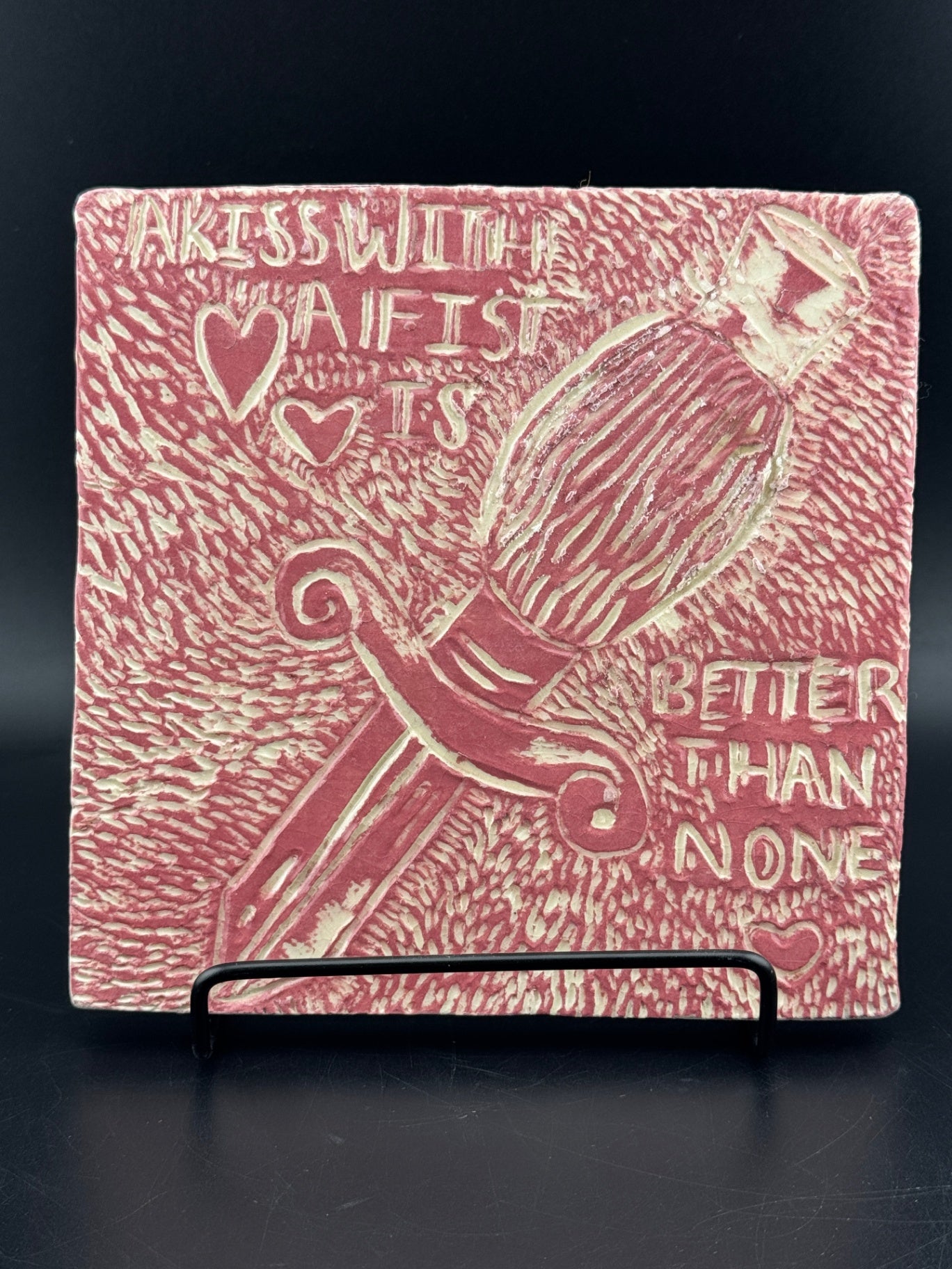 Kitschy Ceramic Trivet/Art