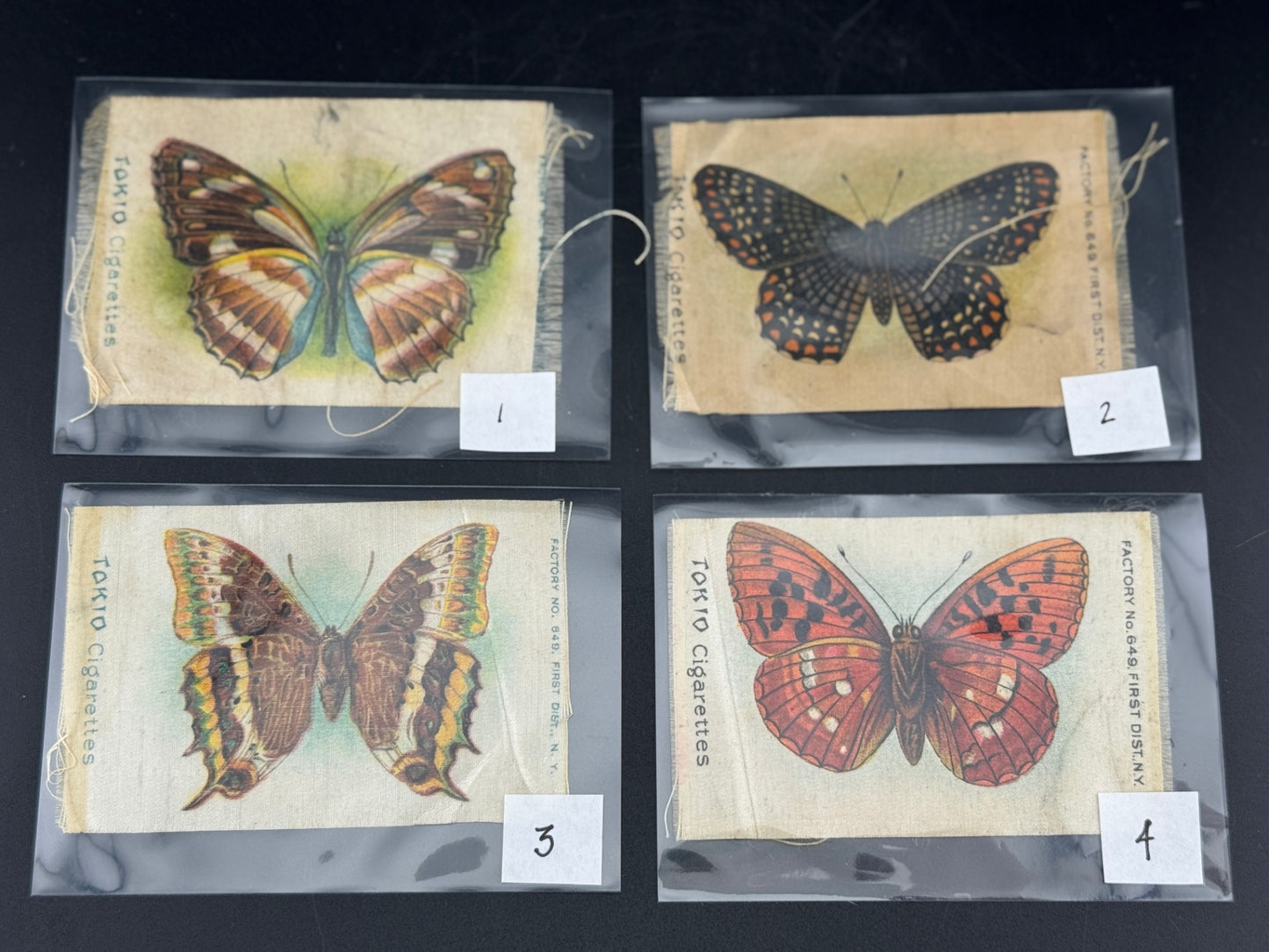 Assorted Antique Tokio Cigarettes Butterfly & Moth Silks