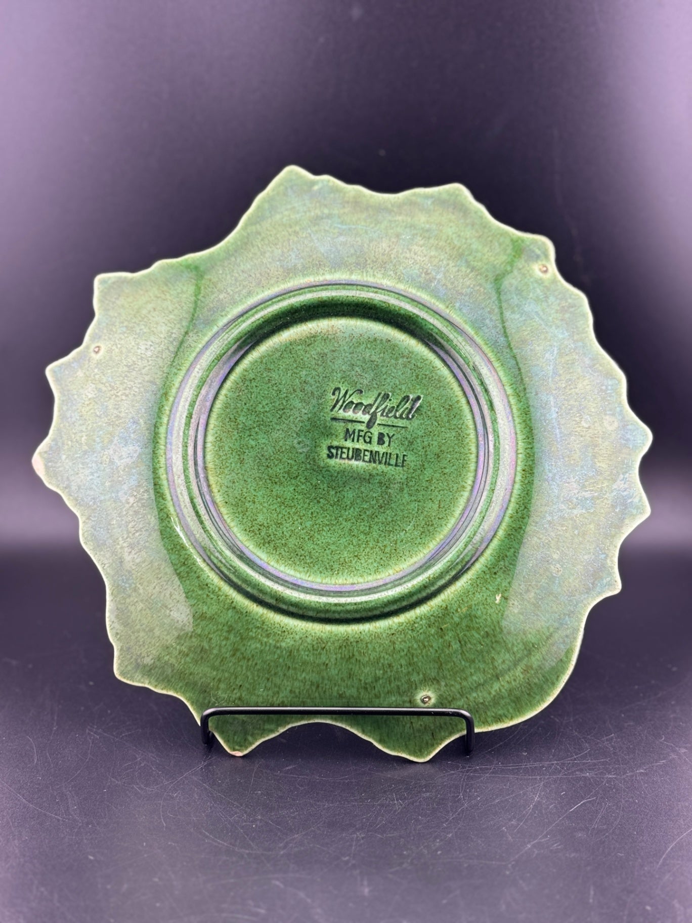 Woodfield Tropic Green Plate for Tea & Toast Snack Set by Steubenville