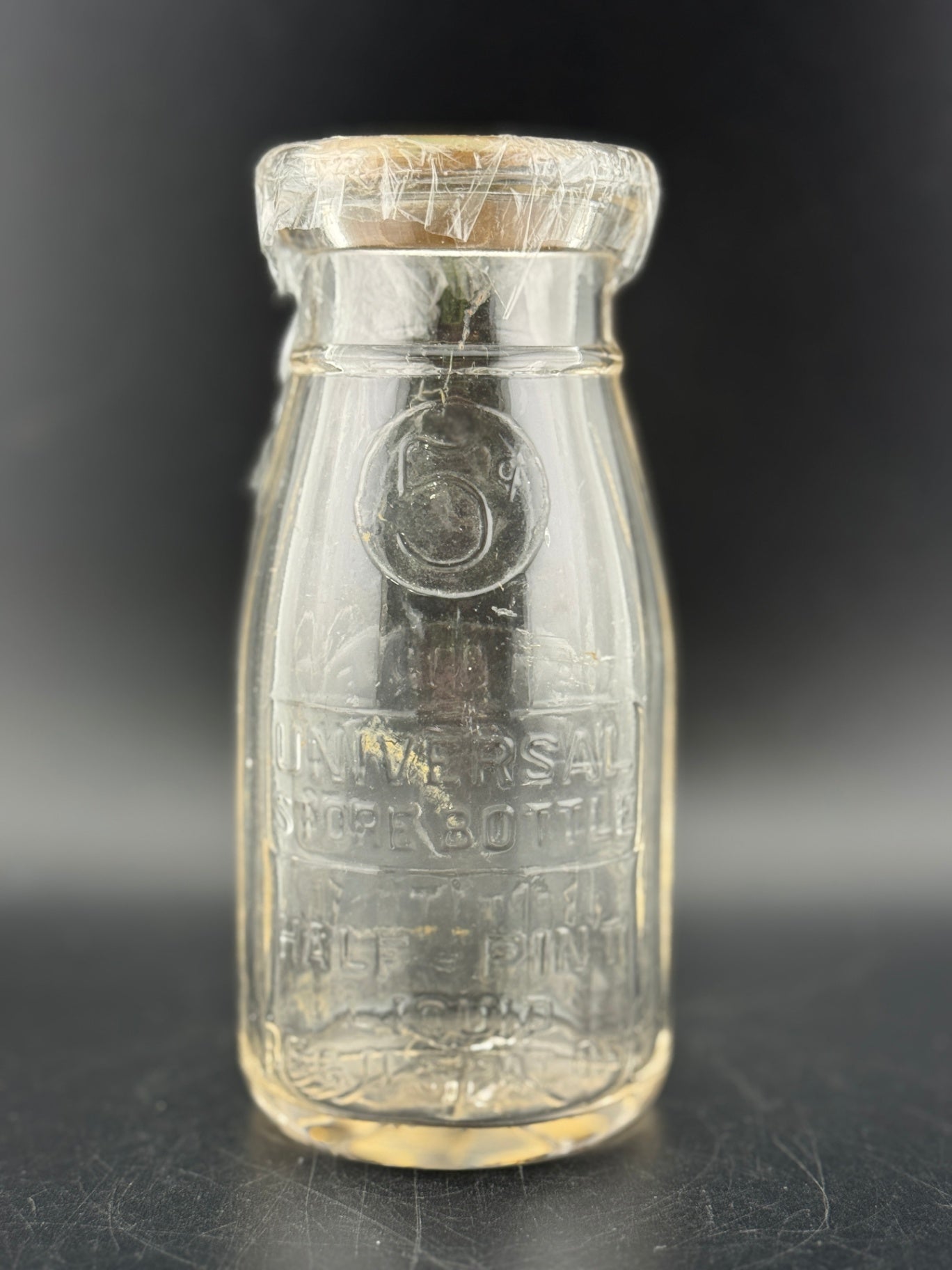 Vintage Universal Store Bottle Half Pint Milk Bottle