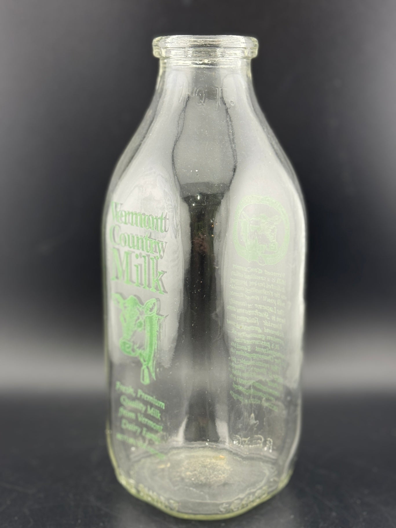 Vintage Vermont Country Milk One Quart Bottle
