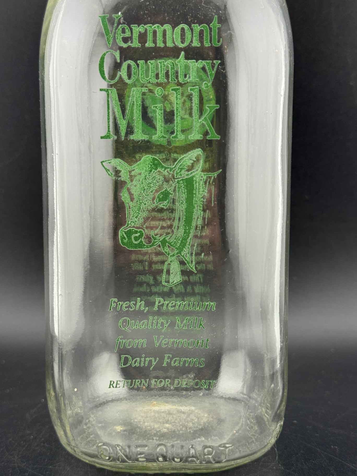 Vintage Vermont Country Milk One Quart Bottle